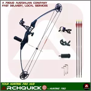 New Compound BOW 30-40lbs Pack ARCHERY HUNTING Target Arrows Shooting Kits Black - Picture 1 of 12