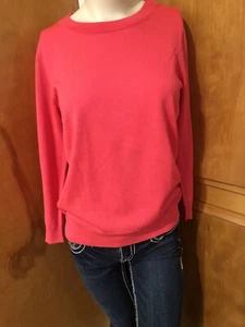 Maglione girocollo corallo M Crew 100% lana merino vestibilità classica nuovo senza etichette - Foto 1 di 6