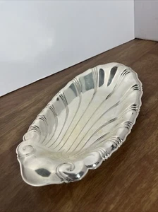 Rogers Bros Neptune Silver Plate Serving Tray Shell Nautical 9.5 Inches - Picture 1 of 2