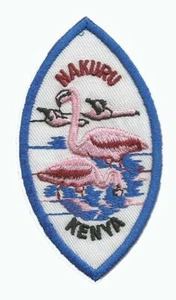 Nakuru Kenya Africa Flamingo Badge Patch Embroidered - Made In Kenya - Picture 1 of 1