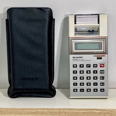 Sharp Elsi Mate EL-8180 - Electronic Printing Calculator w Case Works READ - Image 1 of 4