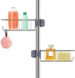 2 Porta Sapone Per Doccia Portaoggetti Per Asta Da 18-25mm Per Shampoo E Sapone - Foto 1 di 12