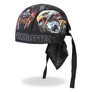 "Auténticas envolturas para la cabeza premium para motociclistas, POW DE ÁGUILA BORN FREE, ""Nunca olvides" - Imagen 1 de 7