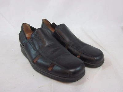 Made in ITALY ALDO BRUE Attiva Men's Black Leather Loafer Slip On shoes 12 - Image 1 of 4