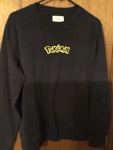 Y2K Old Navy Pokémon Fleece Crewneck Sweatshirt Starters Pikachu Adult M VTG - Picture 1 of 3