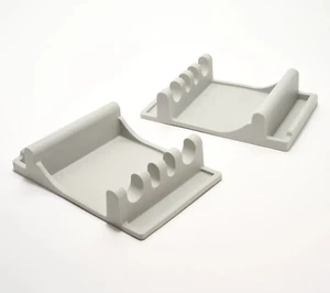 Cook's Essentials Set of 2 Utensil Rests with Lid Holder Grey - Picture 1 of 1