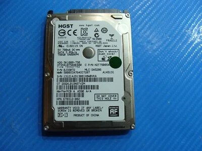 HP m6-k022dx HGST 750GB SATA 2.5" 5400RPM HDD Hard Drive HTS541075A9E680 - Image 1 of 2
