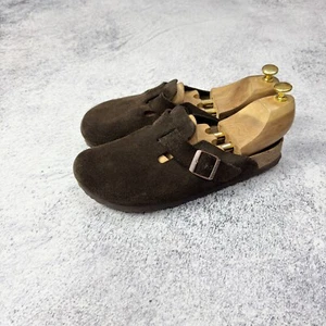 Birkenstock Boston Brown Suede Sandals US9 UK8 EU42 27cm - Picture 1 of 12