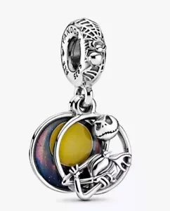 Pandora X Disney Nightmare Before Christmas Double Dangle Charm 925 - Picture 1 of 5