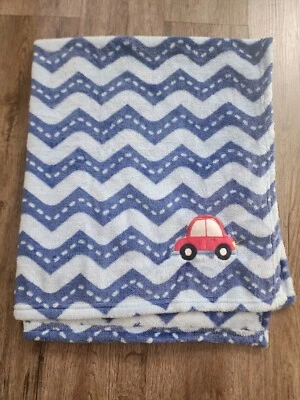 Manta Le Bebe Favorite Felpa Roja Coche Bebé Niño Azul Carretera Lovey Suave Usada  Foto 1 de 4