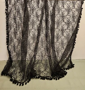 Halloween Party Tischdecke Schwarz Spitze Spinnennetz Tischdecke 58" *DUFT* - Bild 1 von 5