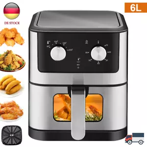 6L XXL Airfryer Fritteusen Friteuse Heißluftfritteuse Heißluftofen Pommes 200℃ - Bild 1 von 12