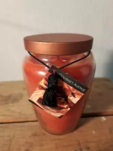Gourmet Avenue 20 oz. Glass Jar Candle Pumpkin Pie Fragrance NEW Large Made USA - Picture 1 of 5
