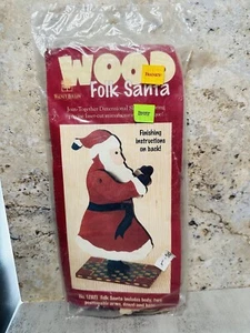 Wood Folk Santa Craft Kit Claus Vintage Christmas Positional Arms 12821 Jolly R - Picture 1 of 2