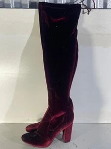 Star Collection Damen Stiefel Gr. 7 (41) gebraucht Samt Overknee Absatz -A44 - Bild 1 von 9