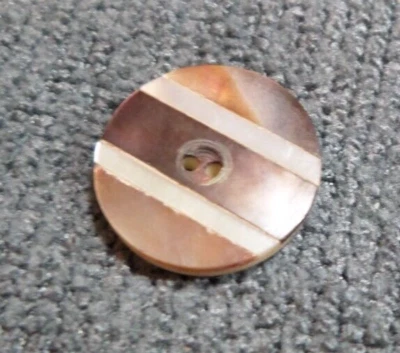 Vintage MOP Mother of Pearl Inlay Button 11/16" Inch - Image 1 of 3
