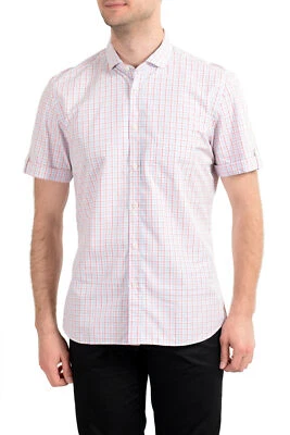 Camisa de vestir de manga corta a cuadros multicolor Malo para hombre US 16 IT 41 Foto 1 de 4