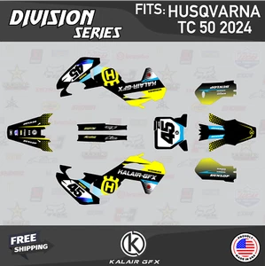 Kit de gráficos para Husqvarna Mini TC50 (2024) TC 50 Division - AMARILLO - Imagen 1 de 6