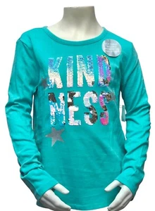 Camiseta GAP Niñas Verde Menta Gap Kindness Lentejuelas Inversas Manga Larga Precio de venta sugerido por el fabricante 16,99 GBP - Imagen 1 de 7