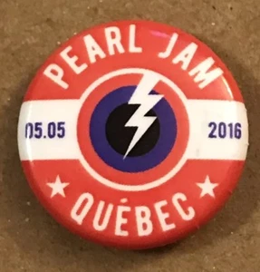 Pearl Jam Quebec Canada Button Pin Badge 2016 Vedder May 5 05/05 - Picture 1 of 1