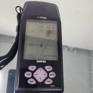 Garmin eMap AM Portable Handheld 12 Channel GPS Hiking Geocaching 12 Mb Data Crt - Picture 1 of 3