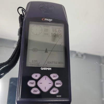 Garmin eMap AM Portable Handheld 12 Channel GPS Hiking Geocaching 12 Mb Data Crt - Image 1 of 3