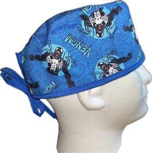 Marvel Venom Blue Scrub Hat Chemo Cap - Picture 1 of 4