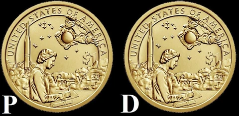 2019 D&P Sacagawea Native Dollar SET US Mint Coin "BU" Space Program Cover