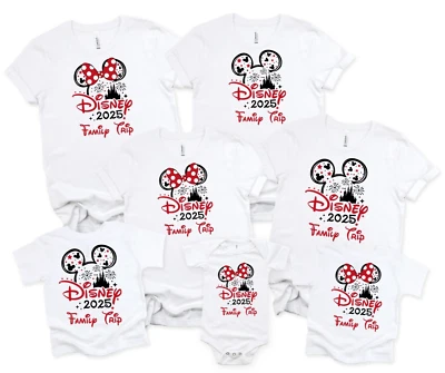 Camiseta Viaje Vacaciones Familiares Disney 2025 Disneyworld Disneyland Camiseta a Juego Foto 1 de 4