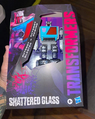 Transformers Shattered Glass Voyager Blaster Rewind Hasbro Pulse Cover