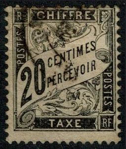 W0041 FRANCE 1881 Postage due 20c black Yvert 17 used - Picture 1 of 1