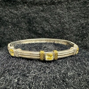 PULSERA BRAZALETE JUDITH RIPKA - PLATA DE LEY + ORO AMARILLO 18K citrino - Imagen 1 de 8
