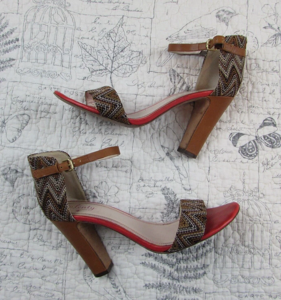 EUC Anthro 批量 Tracy Reese 命运踝带粗跟凉鞋 39.5 9.5 — 第 1/4 张图片