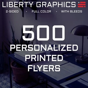 500 Custom Printed Flyers -- 2-Sided -- 8.5" x 11" -- Color Copies Printing - Picture 1 of 1