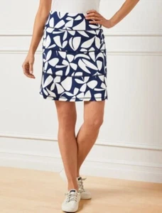 T by TALBOTS Women Size LP Skort Skirt Performance Interlock Tiered Bold Bicolor - Picture 1 of 15