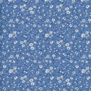 Französische Textilien La fleur de la freedom Stoff Mid Blue 100% Baumwolle 160 cm breit - Bild 1 von 1