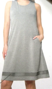 MPG Everyday Womens Dress Gray A Line with Sheer Panel Size XL Pockets NWT - Picture 1 of 6