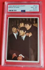 THE BEATLES 1964 Karte 54A BEWERTET PSA 8 NM - NEUWERTIG PAUL MCCARTNEY JOHN LENNON RINGO - Bild 1 von 2