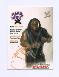 WRESTLING WWE RAW SMACKDOWN CARD ITALY 2004 MARK HENRY #015 IDEAL FOR PSA - Imagen 1 de 2