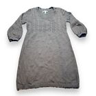 Old Navy Wool Sweater Dress Womans Size L 3 4 Sleeve Boat Neck