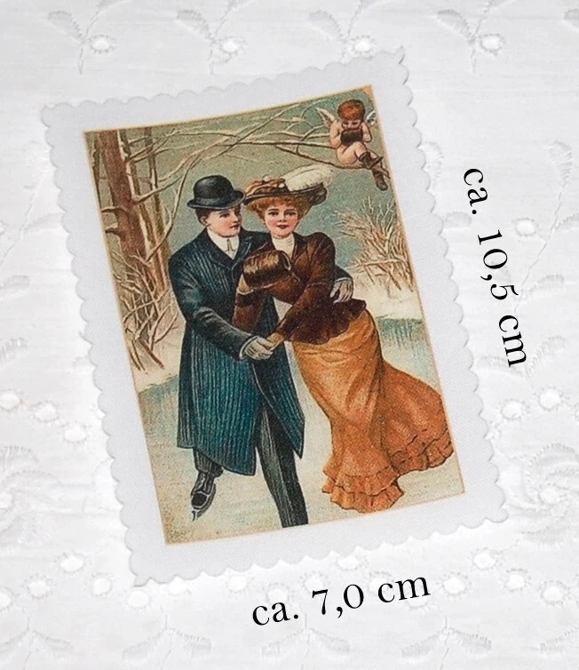 Applikation nostalgische Aufnäher Patch Hochzeit Wedding Liebspaar Vintage No. 5 - Bild 1 von 1