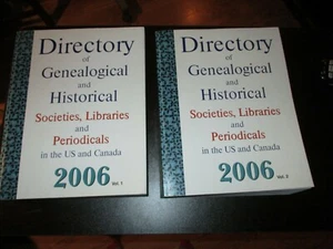 Directory Genealogical Historical Societies Libraries Periodicals US Canada 1/2 - Imagen 1 de 9