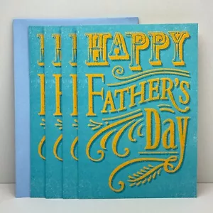 LOTE DE 4 EXPRESIONES SELLO DÍA DEL PADRE Tarjetas + Sobres, Abrazos Amor Diversión - Imagen 1 de 5