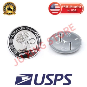 FOR CLK CLS E ML GL FRONT HOOD BADGE BLACK EMBLEM Affalterbach - Picture 1 of 6