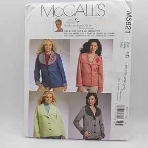 McCall's 5821 Misses Loose Fitting Unlined Jacket Pattern Size 18W-24W Uncut - Picture 1 of 6