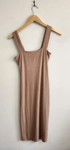 BARDOT Label Women Size 8 Beige Stretch Bodycon Form Fitting Pencil Dress - Picture 1 of 7