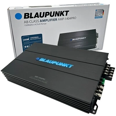 BLAUPUNKT 1404PRO Car Audio 4-Channel Amp Amplifier 1500 Watts Max Peak Power