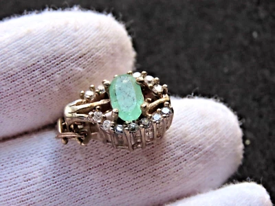 Ciondolo smeraldo colombiano, argento 925 - la catena include - Immagine 1 di 4