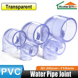 PVC Elbow Pressure 90 Degree Transparent Solvent Weld Pond Imperial Pipe Fitting - Picture 1 of 17