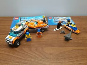 (2) LEGO City Sets: 4x4 & Diving Boat (60012) & Surfer Rescue (60011) + Manuals - Picture 1 of 12